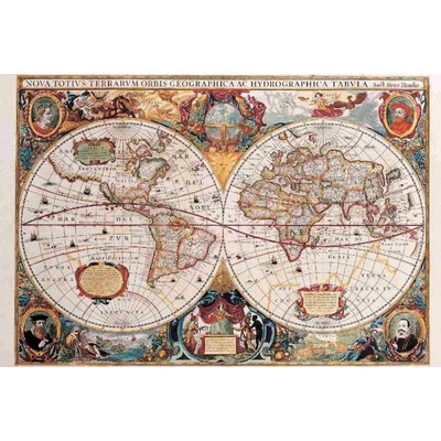Dimex MS-5-1500 Vliesová fototapeta Starožitná mapa 1630 rozměry 375 x 250 cm