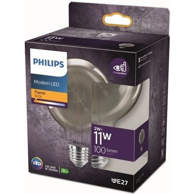 Philips Lighting 75969800 LED A+ A++ E E27 tvar globusu 2.3 W = 11 W teplá bílá