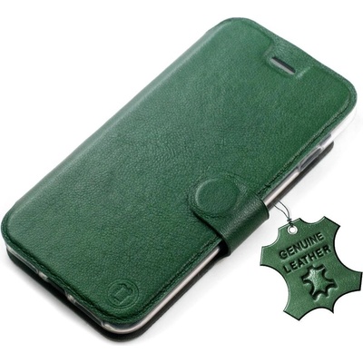 Mobiwear kožené flip OnePlus Nord 2 5G Zelené L_GRS