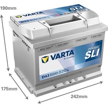 VARTA D43 Blue Dynamic 60Ah 540A left+ (560 127 054 3132)