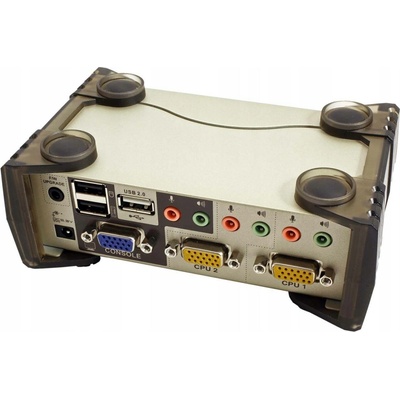 Aten CS-1732BC KVM switch USB Hub 2PC audio+USB-PS/2