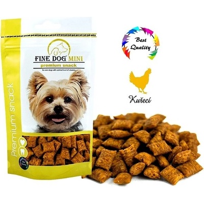 Fine Dog Mini plněné polštářky kuřecí 80 g