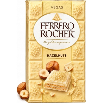 Biela čokoláda Ferrero Rocher s orieškovou náplňou 90 g