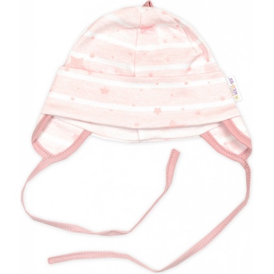 Čiapočka na zaväzovanie Baby Stars pastel rose