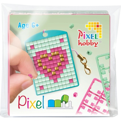 Pixelhobby Мозайка с пиксели Pixelhobby, Ключодържател - Сърце (23123)