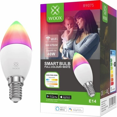 Woox R9075, WiFi Smart Bulb E14 RGB+CCT WiFi R9075
