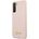 GUESS Silicone Script Metal Logo Silicone Case - дизайнерски силиконов кейс за Samsung Galaxy S21 Plus (розов)