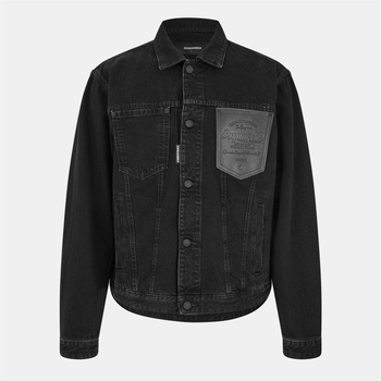 Dsquared2 Яке DSQUARED2 Men's Logo Patch Denim Jacket - Black