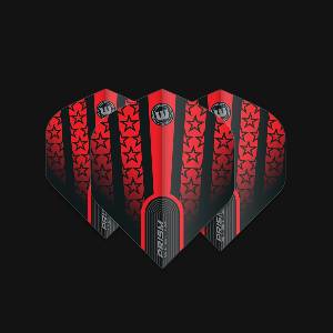 Winmau Пера Prism Alpha Red with Black Stars Winmau