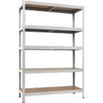 Carmen Метален стелаж STAR PLUS 180x120x45 см, до 250 кг на рафт - бял