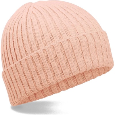 Beechfield dětská pletená bio čepice B 341B broskvová