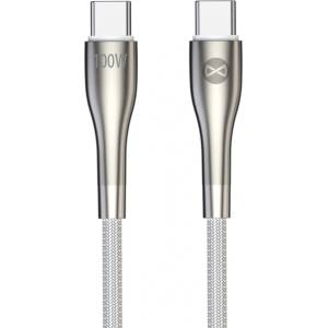Forever Кабел Forever Sleek, Type-C - Type-C, 1, 0 m, 100W, бял