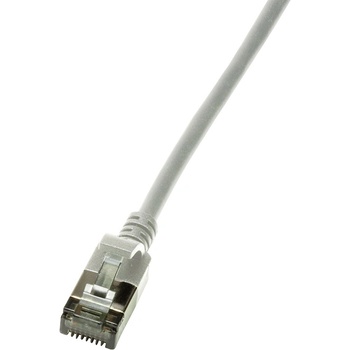 LogiLink Patch Cable SlimLine, Ultraflex, Cat. 6A, U/FTP, сив, 5 м