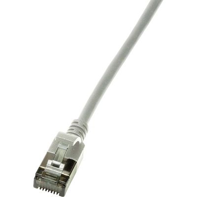 LogiLink Patch Cable SlimLine, Ultraflex, Cat. 6A, U/FTP, сив, 5 м
