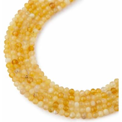Koráliky z minerálu Žltý opál AA 2mm brúsené - 18 cm