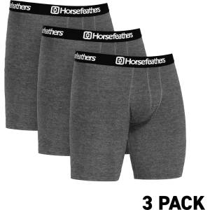 Horsefeathers Боксерки Dynasty Long 3Pack - heather anthracite Horsefeathers | Siv | МЪЖЕ | L