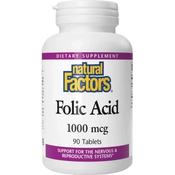 Natural Factors Folic Acid 1 mg, 90 Tablets
