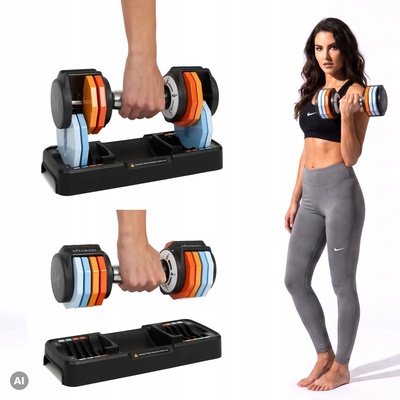 Xtrexo Litinové nastavitelné jednoručky 2 x 5 kg