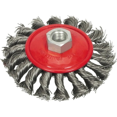 Kotoučový drátěný kartáč kruhový - pletený drát 125mm 01539