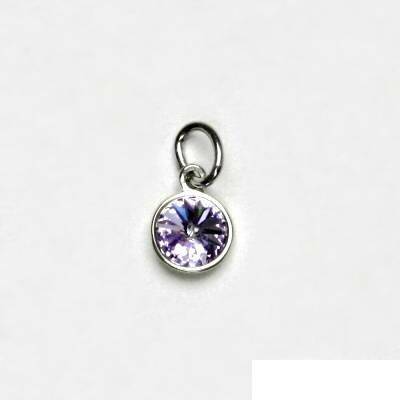 Čištín Zlatý přívěsek Swarovski krystal violet bílé zlato P 1336