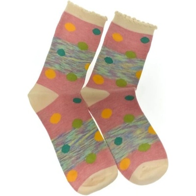 Dámske bodkované ponožky LUCIA ružové