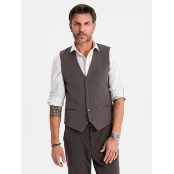 Ombre Clothing Мъжка сива елегантна жилетка SLIM FIT Ombre Clothing | Siv | МЪЖЕ | S