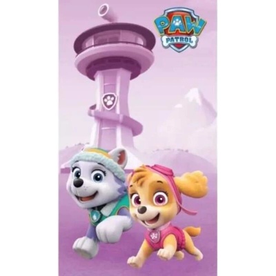 Jerry Fabrics Paw Patrol AYM074956 plážová osuška fialová 70 x 140 cm