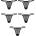 Obsessive Violami 5-pack Thong Black L/XL