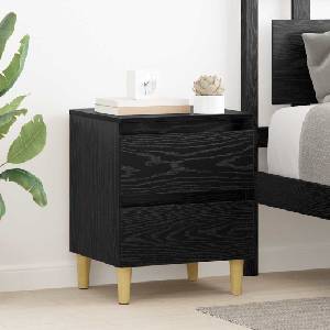vidaXL Шкаф за легло Черния дъб 40 x 35 x 50 см Инженерна дървесина (885672)