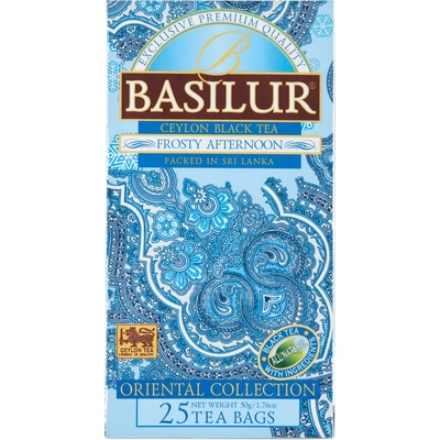 Basilur čierny Frosty Afternoon 50 g 25 vrecúšok
