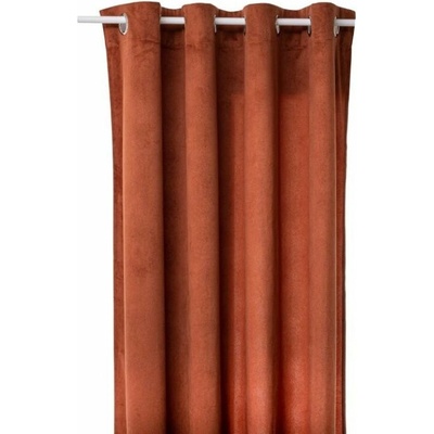 Atmosphera Dekorativní závěs s kroužky LILOU, 140 × 260 cm, terakotový