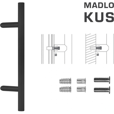 FT - MADLO kód K10 Ø 30 mm SP ks Rozteč madla: 400 mm, Dĺžka: 600 mm, Rozmer profilu madla: Ø 30 mm