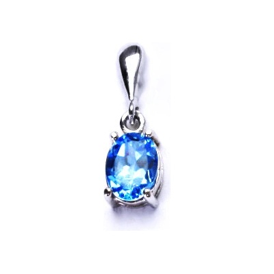 Čištín Stříbrný přívěsek přírodní topaz swiss P 1245