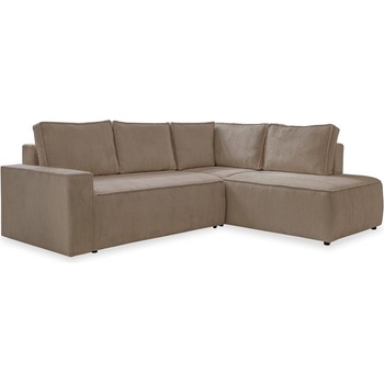 Miuform Бежов разтегателен ъглов диван от рипсено кадифе (десен ъгъл) Brave Dave - Miuform (1647PO2)