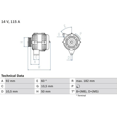 Generátor BOSCH 0 986 037 990