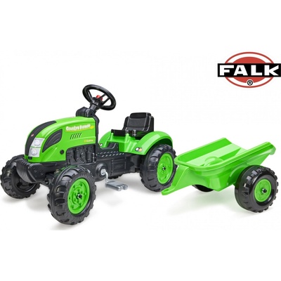 Falk Šlapací traktor 2057L Country Farmer s přívěsem zelený – Zboží Dáma