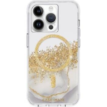 Púzdro Case Mate Karat Marble s MagSafe iPhone 14 Pro - zlaté