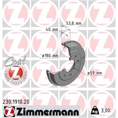 Brzdový buben ZIMMERMANN 230.1910.20 (230191020)