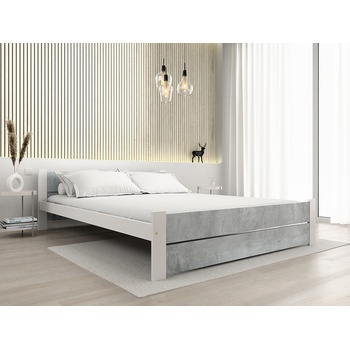 Textilomanie Ikaros Double betón / biela Bez roštu Matrac Coco Maxi 20 cm