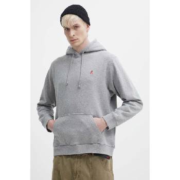 Gramicci Памучен суичър Gramicci One Point Hooded Sweatshirt в сиво с качулка с изчистен дизайн (G303.FT)