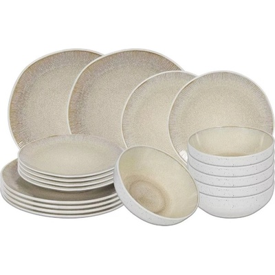 HIT Jídelní sada talířů White Sand 18 ks – Zboží Dáma