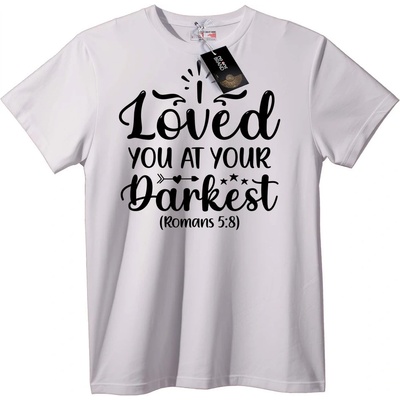 NOONEBRAND Обичах те в най-мрачния момент (Римляни 5: 8) - XL, White