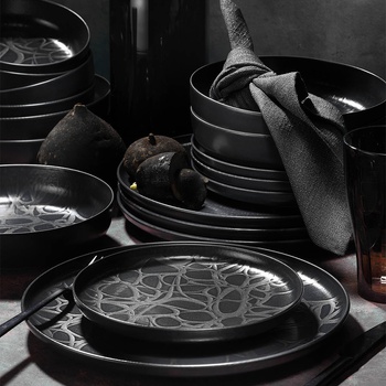 Kütahya Porselen Kutahya СЕРВИЗ ЗА ХРАНЕНЕ capri 24Ч. АНТРАЦИТ/dg486 (cmod24y2a883449)