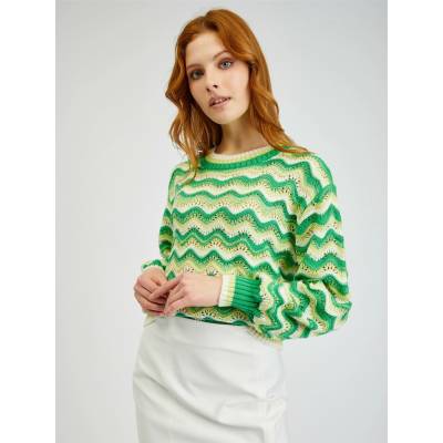 orsay Жълто-зелен дамски пуловер на райе ORSAY Orsay | Zelen | ЖЕНИ | S