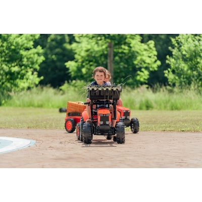 FALK Šlapací traktor Kubota M135GX s nakladačem a vlečkou FA-2060AM