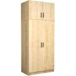 TopMebel Двукрилен гардероб Victoria TopMebel с шкаф в цвят дъб 100x60x240cm - topmebel - 500,16 лв