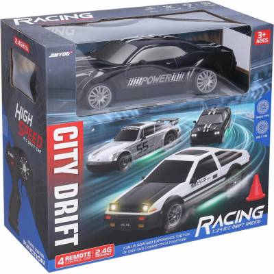 Wiky RC Auto driftující černé RC na dálkové ovládání 21,5 cm