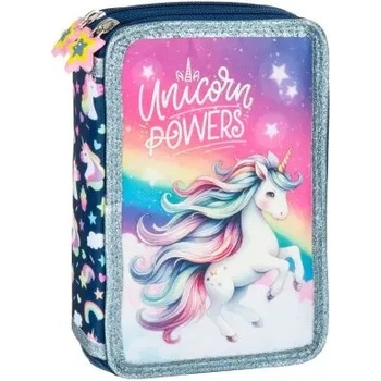 Unicorn 16 ученически несесер с 2 ципа, ПЪЛЕН