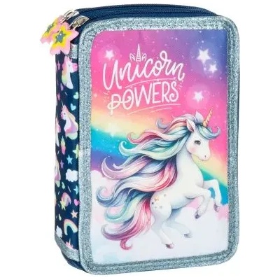 Unicorn 16 ученически несесер с 2 ципа, ПЪЛЕН