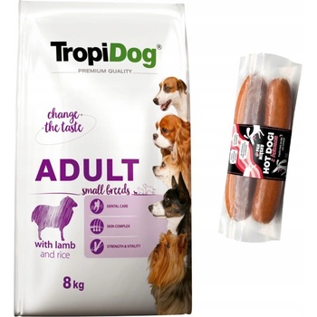TropiDog Premium Adult S jehněčí s rýží 8 kg